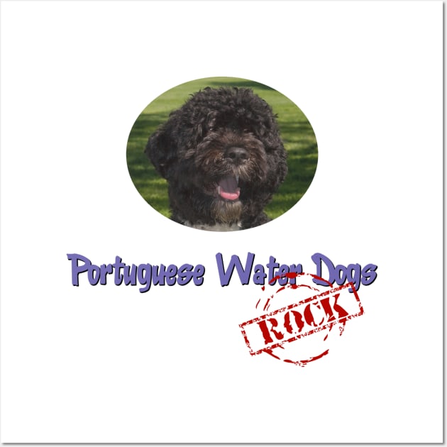 Portuguese Water Dogs Rock! Wall Art by Naves